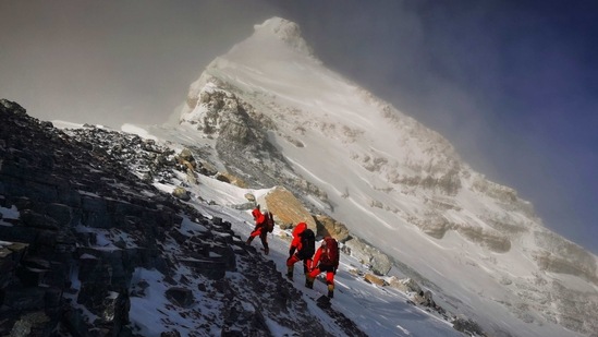 The ministry's remarks come despite over a dozen climbers have been evacuated in the last few weeks from Everest Base Camp to capital Kathmandu, after they develop symptoms like Covid-19. (AP File Photo ) The ministry's remarks come despite over a dozen climbers have been evacuated in the last few weeks from Everest Base Camp to capital Kathmandu, after they develop symptoms like Covid-19. (AP File Photo )