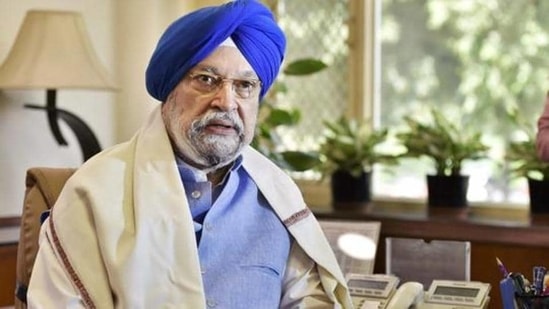 “Central Vista is just another ongoing project. It’s only the Congress that’s obsessed about it, nobody else," Hardeep Puri said.(PTI)