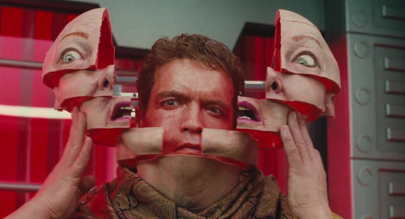 Arnold Schwarzenegger in Total Recall, which is set on a futuristic Mars. Arnold Schwarzenegger in Total Recall, which is set on a futuristic Mars.