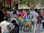 S&amp;P said its sovereign rating for India remains unchanged at BBB-, its lowest investment grade, with a steady outlook. In picture - A supermarket in Mumbai ahead of 15-day Covid-19 restrictions.