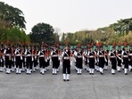 The Indian Army on Saturday inducted the first batch of women into the Corps of Military Police, the first time women have joined the military in the non-officer cadre, officials said (ANI Photo) The Indian Army on Saturday inducted the first batch of women into the Corps of Military Police, the first time women have joined the military in the non-officer cadre, officials said (ANI Photo)