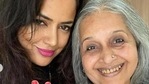 Sameera Reddy poses with her mother-in-law Manjri Varde. Sameera Reddy poses with her mother-in-law Manjri Varde.