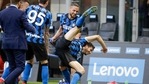 Inter Milan players celebrate at the end of a Serie A soccer match between Inter Milan and Sampdoria.(AP) Inter Milan players celebrate at the end of a Serie A soccer match between Inter Milan and Sampdoria.(AP)