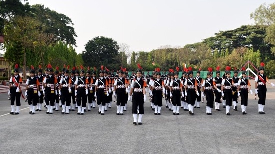 The Indian Army on Saturday inducted the first batch of women into the Corps of Military Police, the first time women have joined the military in the non-officer cadre, officials said (ANI Photo)