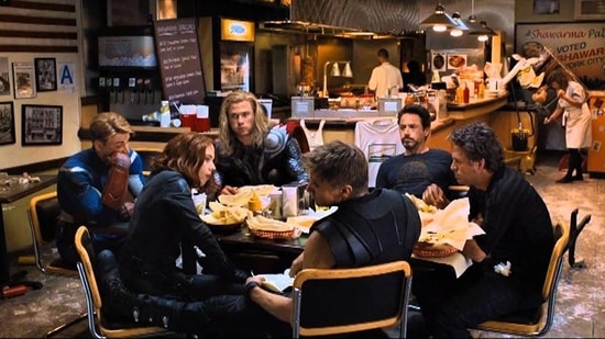 Did you know Avengers' shawarma scene was shot after the film's premiere,  partially spoiled by Robert Downey Jr? | Hollywood - Hindustan Times