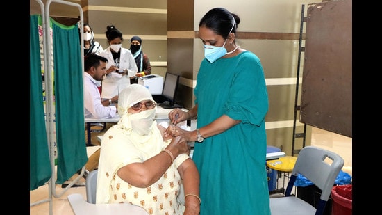 The recovery rate has improved in Haryana from 78.7% to 79.82%, in an indication that the number of people recovering are on the rise. (HT Photo) The recovery rate has improved in Haryana from 78.7% to 79.82%, in an indication that the number of people recovering are on the rise. (HT Photo)
