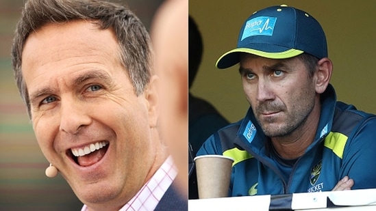 Michael Vaughan (L) and Justin Langer. (Getty Images) Michael Vaughan (L) and Justin Langer. (Getty Images)