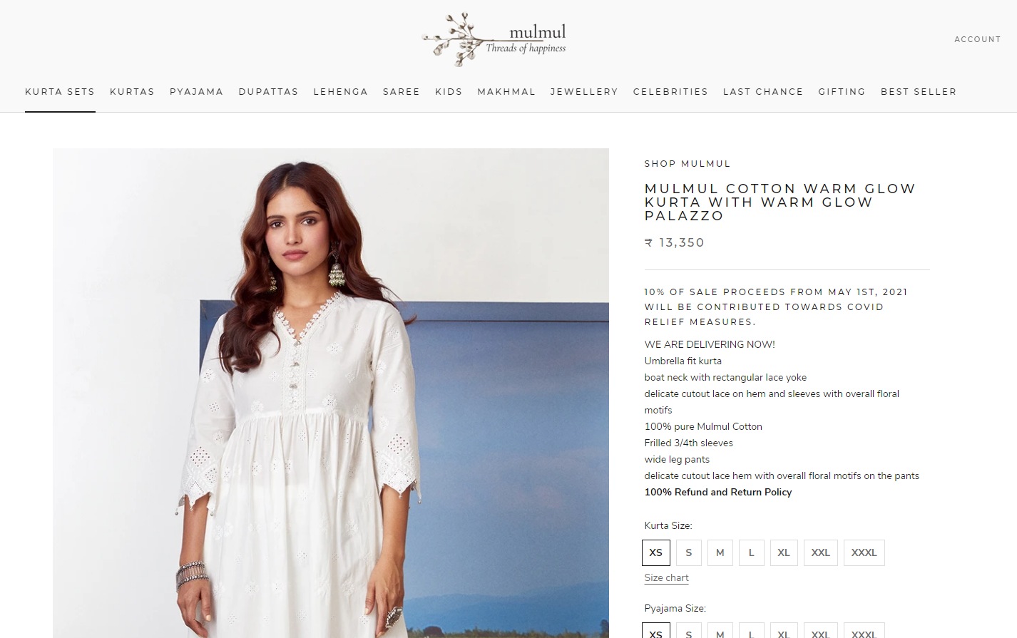 Gauahar Khan's outfit is worth ₹13,350.(shopmulmul.com)
