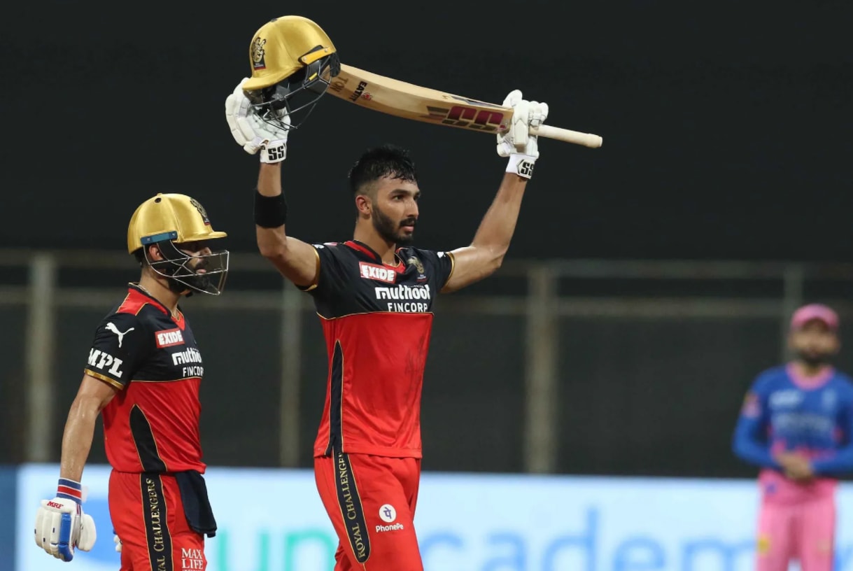 IPL 2021: Devdutt Padikkal of RCB celebrates his maiden IPL century against Rajasthan Royals (IPL/BCCI)