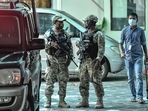 Maldives National Defence Force (MNDF) personnel stand guard in the capital Male following the May 6 attempted assassination of Maldives' former president Mohamed Nasheed who is recovering in hospital. (AFP) Maldives National Defence Force (MNDF) personnel stand guard in the capital Male following the May 6 attempted assassination of Maldives' former president Mohamed Nasheed who is recovering in hospital. (AFP)