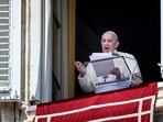 Pope Francis speaks from a window of the apostolic palace overlooking St. Peter's Square in the Vatican during the weekly Angelus prayer followed by the recitation of the Regina Coeli.(AFP) Pope Francis speaks from a window of the apostolic palace overlooking St. Peter's Square in the Vatican during the weekly Angelus prayer followed by the recitation of the Regina Coeli.(AFP)