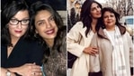 Priyanka Chopra wished fans on Mother's Day with throwback pictures with her mother Dr Madhu Chopra and mother-in-law Denise Jonas.(Instagram)