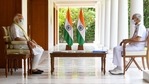 Prime Minister Narendra Modi interacts with Chief of Naval Staff Admiral Karambir Singh to discuss initiatives taken by Indian Navy to tackle coronavirus pandemic situation in the country. (File photo) Prime Minister Narendra Modi interacts with Chief of Naval Staff Admiral Karambir Singh to discuss initiatives taken by Indian Navy to tackle coronavirus pandemic situation in the country. (File photo)