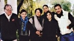 Saif Ali Khan, Kareena Kapoor, and Soha Ali Khan pose with other members of the Pataudi family.