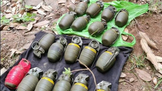 The grenades recovered from a terrorist hideout in Poonch district were to be used in a terrorist attack on security forces, said a defence spokesperson.