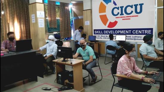 To issue such a large number of passes, around 30 staffers of the DIC office, R&D centre for bicycle and sewing machines as well as staff of Chamber of Industrial and Commercial Undertaking (CICU) were roped in. (HT PHOTO) To issue such a large number of passes, around 30 staffers of the DIC office, R&D centre for bicycle and sewing machines as well as staff of Chamber of Industrial and Commercial Undertaking (CICU) were roped in. (HT PHOTO)