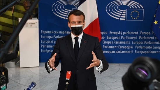 “What Europe do we want in 10 years, 15 years from now?,” Emmanuel Macron asked in his opening speech, calling on people to debate all major issues.(AFP) “What Europe do we want in 10 years, 15 years from now?,” Emmanuel Macron asked in his opening speech, calling on people to debate all major issues.(AFP)