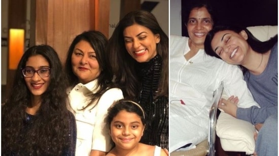 Sushmita Sen shared her pictures with her mother, daughters and her Kathak teachers.