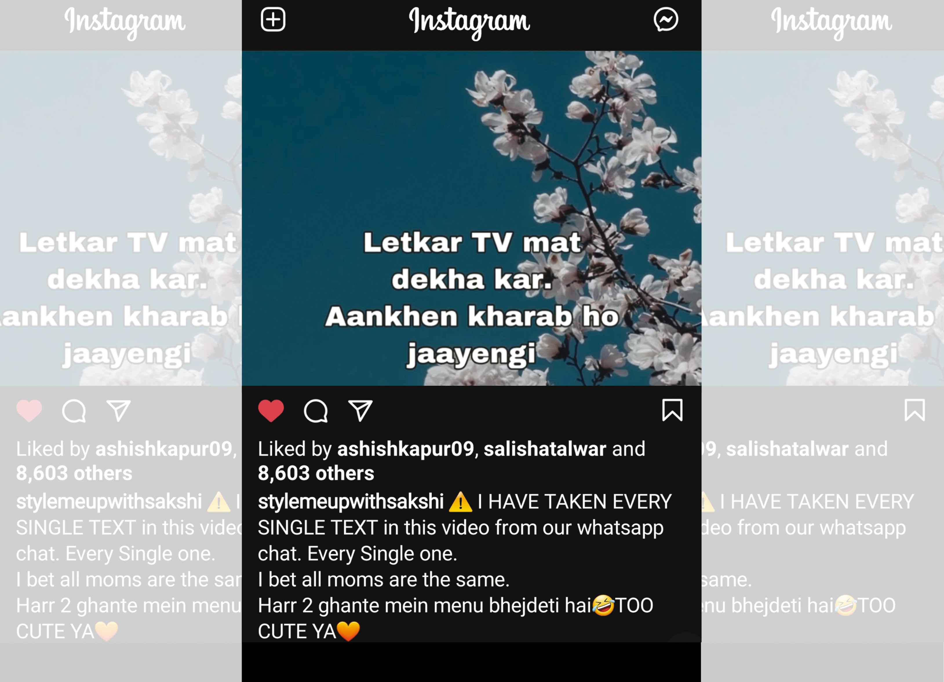 Sakshi’s ‘WhatsApp Messages from Mom’Reels on went viral due to its humour and relatability