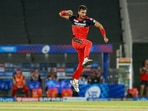 IPL 2021: RCB pacer Harshal Patel in action.(PTI) IPL 2021: RCB pacer Harshal Patel in action.(PTI)