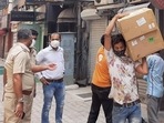 On Monday, Navneet Kalra moved a city court seeking anticipatory bail in the alleged cheating and criminal conspiracy case that was registered at the Lodhi Colony police station last week. In picture - Police personnel during the raid at Khan Chacha restaurant. On Monday, Navneet Kalra moved a city court seeking anticipatory bail in the alleged cheating and criminal conspiracy case that was registered at the Lodhi Colony police station last week. In picture - Police personnel during the raid at Khan Chacha restaurant.