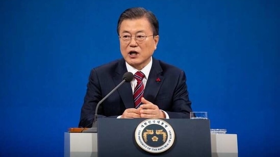 South Korean President Moon Jae-in said in a speech marking the fourth year of his presidency, come ahead of his first summit with U.S. President Joe Biden in Washington on May 21. (Reuters)