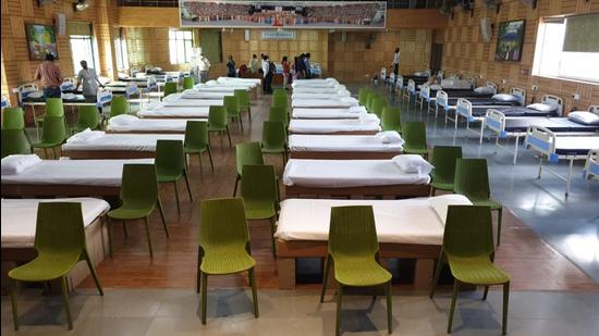 The 100-bed Covid care facility at Mount Carmel School. (Photo: Sourced) The 100-bed Covid care facility at Mount Carmel School. (Photo: Sourced)