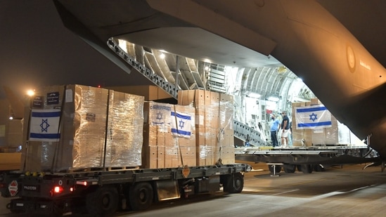 The third consignment of medical aid from Israel that reached India to fight Covid-19.