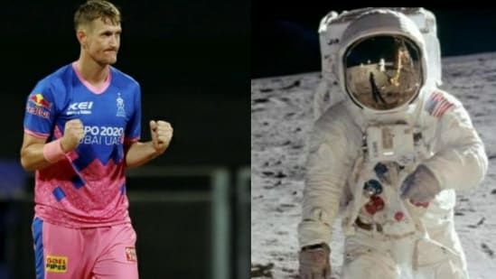 Chris Morris (left) and Neil Armstrong on the moon (right)(HT Collage)