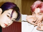 BTS members Jungkook and RM pose in the Butter teaser photos. BTS members Jungkook and RM pose in the Butter teaser photos.