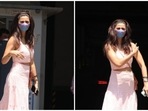 Daisy Shah was recently spotted in Dadar, Mumbai. The actor stepped out to get her vaccination. (Varinder Chawla) Daisy Shah was recently spotted in Dadar, Mumbai. The actor stepped out to get her vaccination. (Varinder Chawla)