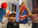 Neha Kakkar and Rohanpreet Singh get into a fake fight. 