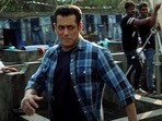 Salman Khan on the sets of Radhe.