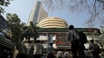 The 30-share BSE index was trading 470.10 points or 0.95 per cent lower at 49,032.31 in initial deals.(Reuters) The 30-share BSE index was trading 470.10 points or 0.95 per cent lower at 49,032.31 in initial deals.(Reuters)