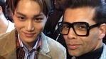 EXO member Kai and Karan Johar met at a Gucci fashion show in 2018. EXO member Kai and Karan Johar met at a Gucci fashion show in 2018.