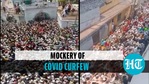 Huge crowd in UP's Badaun for religious leader's funeral amid Covid Huge crowd in UP's Badaun for religious leader's funeral amid Covid