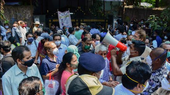 Citizens wait to be vaccinated at a centre amid shortage of Covid-19 vaccines, in Thane on May 6. (File photo) Citizens wait to be vaccinated at a centre amid shortage of Covid-19 vaccines, in Thane on May 6. (File photo)