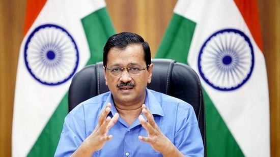 Chief minister Arvind Kejriwal addressed the people of Delhi through a virtual conference on Tuesday.(ANI)