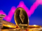 A representation of virtual currency Ethereum