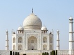 A deserted view of Taj Mahal due to the surge in COVID-19 cases, in Agra. (ANI Photo) A deserted view of Taj Mahal due to the surge in COVID-19 cases, in Agra. (ANI Photo)