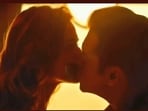 A brightened screenshot of Salman Khan and Disha Patani from the Radhe trailer.