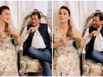 Anup Jalota and Jasleen Matharu in the video. Anup Jalota and Jasleen Matharu in the video.