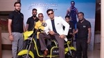 Sangram Singh at the launch of electric scooter by Aslov Automotives Private Limited Sangram Singh at the launch of electric scooter by Aslov Automotives Private Limited