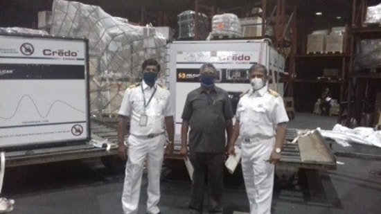 78,595 vials of Remdesivir from the US landed at Mumbai Airport on Tuesday night. The vials are being distributed to various states.