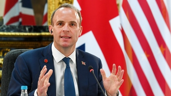 British foreign minister Dominic Raab said Britain and its partners needed to take action to ensure there was a cyberspace that was free, open and peaceful in the face of hostile states, (Bloomberg) British foreign minister Dominic Raab said Britain and its partners needed to take action to ensure there was a cyberspace that was free, open and peaceful in the face of hostile states, (Bloomberg)
