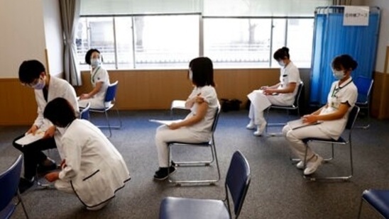 Japan has only inoculated 2.8% of its population. (via AP) Japan has only inoculated 2.8% of its population. (via AP)