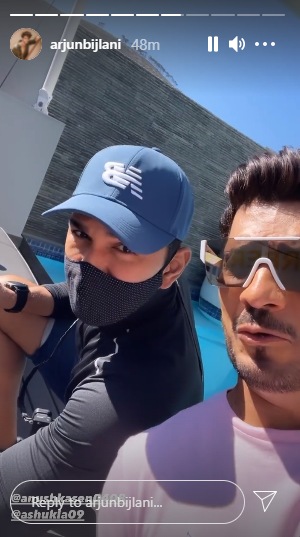 Arjun Bijlani shares a video with Abhinav Shukla.
