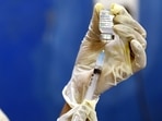 A healthcare worker prepares a dose of Covaxin, at a vaccination centre in New Delhi on Thursday. A healthcare worker prepares a dose of Covaxin, at a vaccination centre in New Delhi on Thursday.