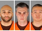 This combination of photos provided by the Hennepin County Sheriff's Office in Minnesota shows from left, former Minneapolis police Officers J. Alexander Kueng, Thomas Lane and Tou Thao.(AP) This combination of photos provided by the Hennepin County Sheriff's Office in Minnesota shows from left, former Minneapolis police Officers J. Alexander Kueng, Thomas Lane and Tou Thao.(AP)