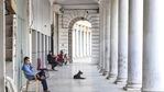 Connaught Place wears a deserted look during the ongoing lockdown imposed to curb the spread Covid-19, in New Delhi.(PTI) Connaught Place wears a deserted look during the ongoing lockdown imposed to curb the spread Covid-19, in New Delhi.(PTI)